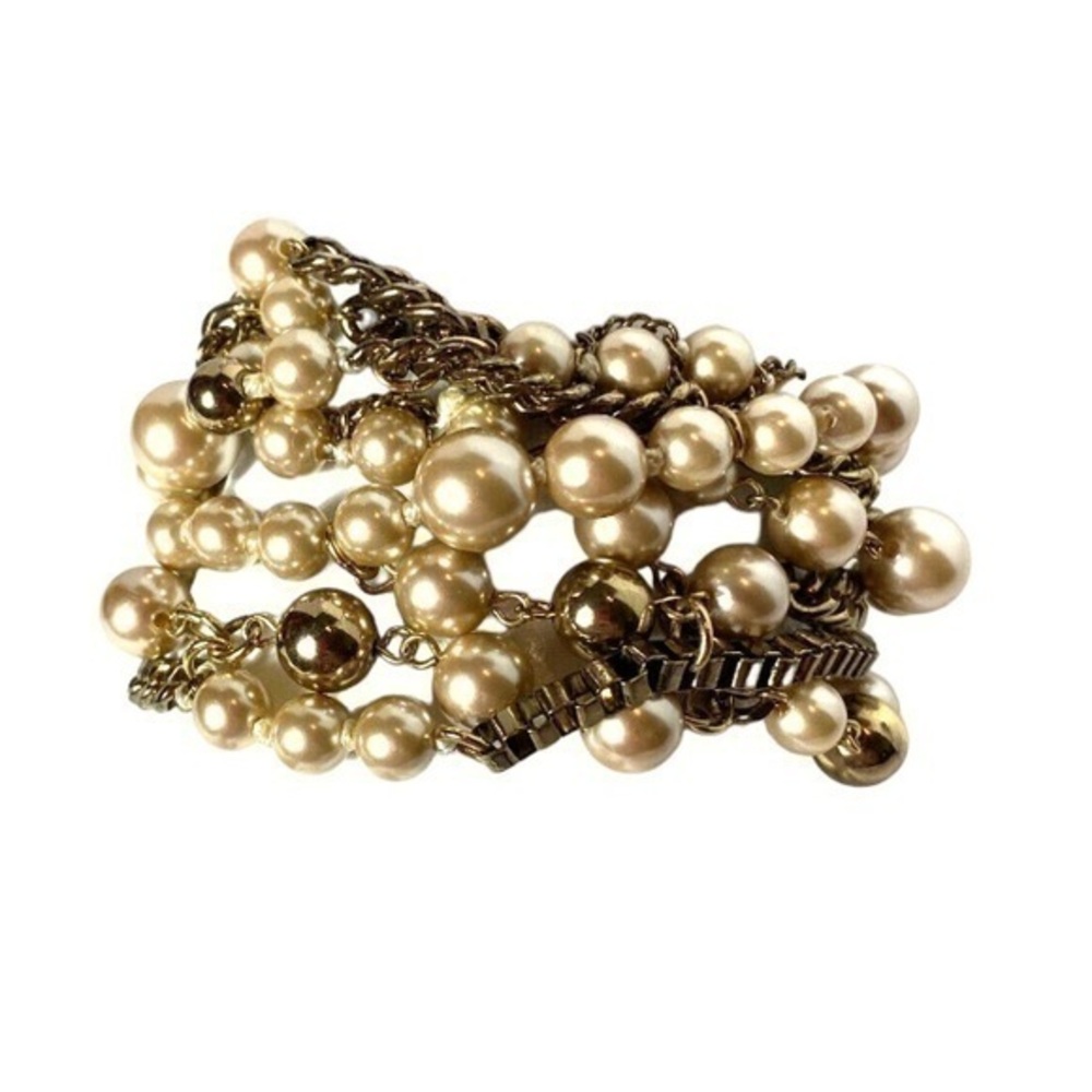 Stella & Dot Lucia Faux Pearl Bracelet 7.5-8"